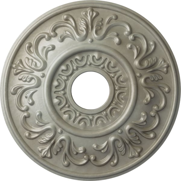 Ekena Millwork Valletta Ceiling Medallion (Fits Canopies up to 3 1/2"), 18"OD x 3 1/2"ID x 1"P, Flash Gold CM18VLFLS - main